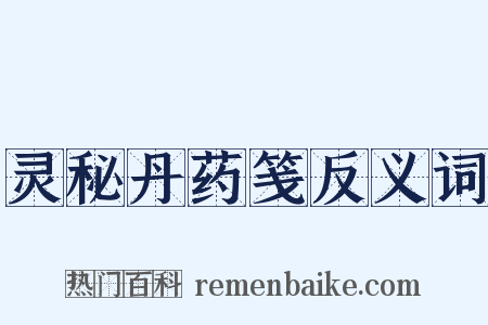 灵秘丹药笺反义词是什么意思的图片